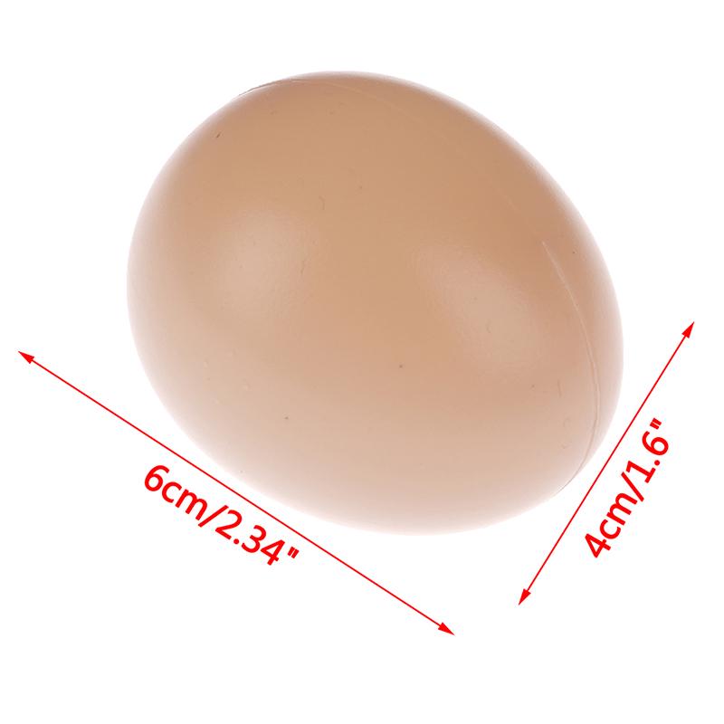 5Pcs Fake Dummy Egg Hen Poultry Chicken Joke Prank Plastic Eggs Home Party Decor