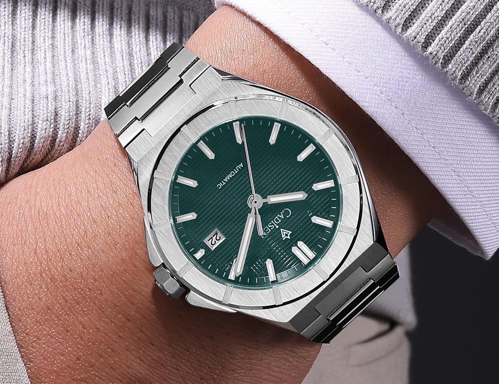 Cadisen 2025 Men's Stainless Steel Mechanical Watch with Imported NH35 Movement