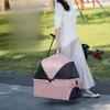 Metal Pet Stroller Lightweight Foldable Detachable Carrier Outdoor Travel Cart for Dogs Cats Removable Basket Pet Walking