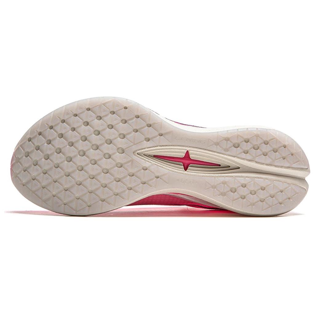 New LiNing Red Hare 7 Pro Cushioned Slip Resistant Abrasion Resistant Low Top Casual Running Shoes Women's Fluorescent Pink ARPU002-21