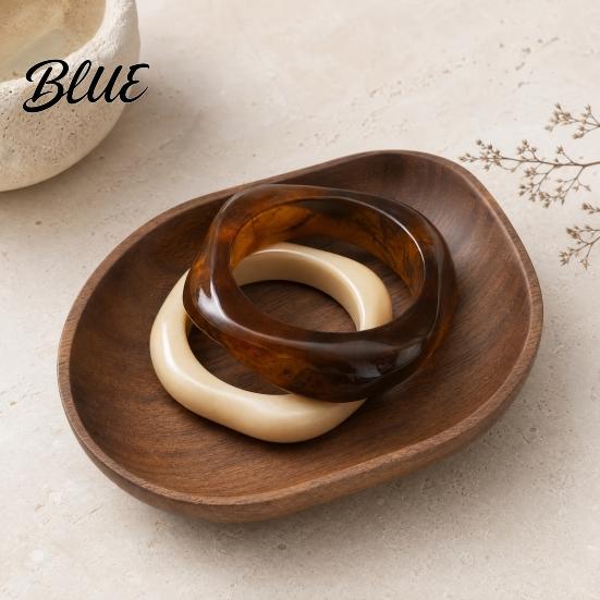 Eco-friendly Resin Bracelet Translucent Bracelet Exaggerated Irregular Shape Retro Lightweight
