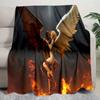 Angel Devil Fantasy Art Print Blanket Soft Comfortable All Seasons Couch Office Nap Travel Blanket Birthday Gift Christmas Present