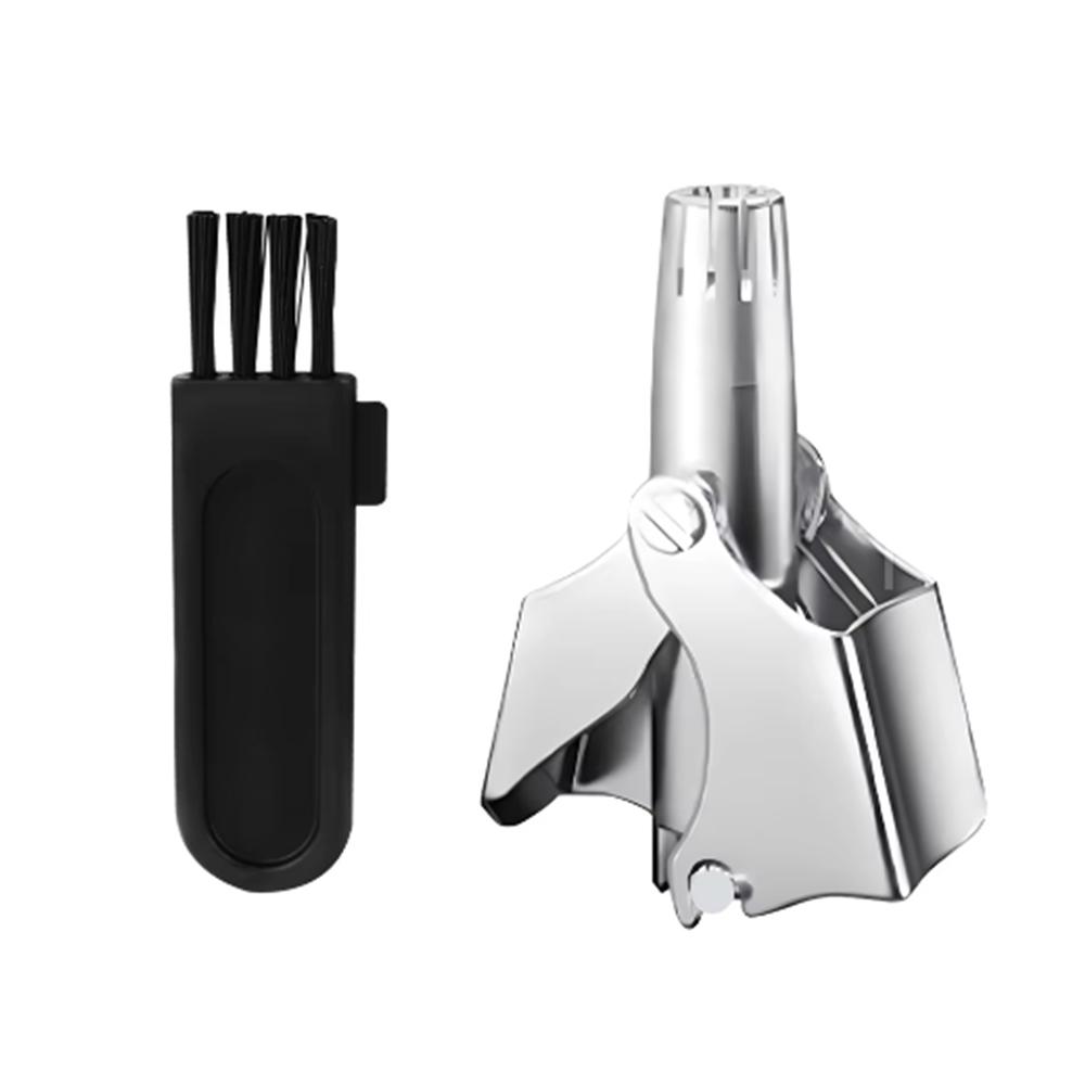 Mini Double Head Shaver Reciprocating Head Three-Blade Floating Replacement Technology Men s Shaver Apply to Face Scrape White