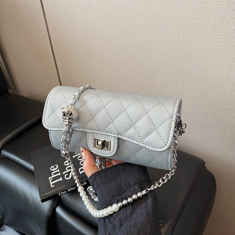 Rhombus chain small bag women's summer new versatile popular shoulder bag premium messenger bag