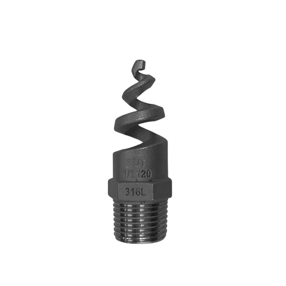 316L Stainless Steel Spiral Nozzle Male Thread Silver Spiral Cone Nozzle Joint Connector Pipe Fitting Water Pipe Fittings