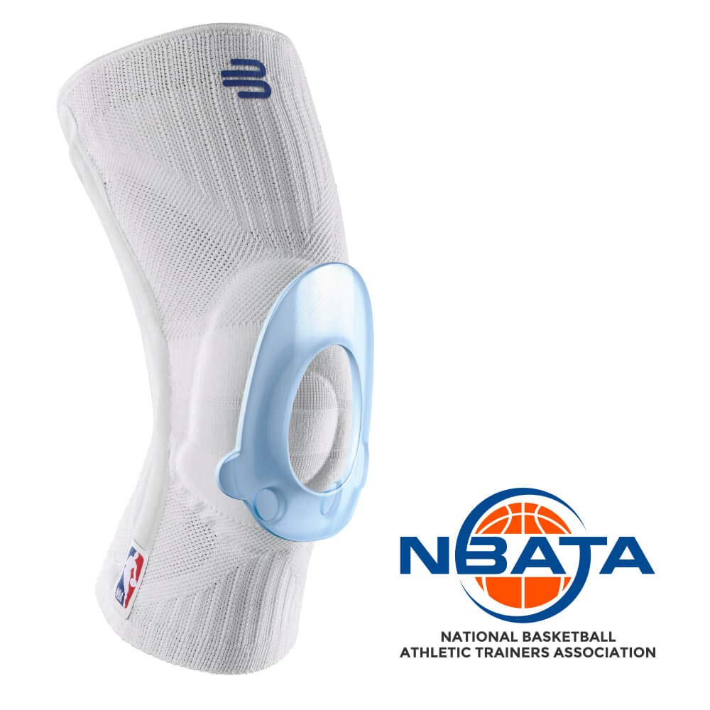 BAUERFEIND SPORTS KNEE SUPPORT NBA Knee Support Knee Made in General Medical Stabilizes the Knee Joint with Silicone Pads and Compression Size (Sports