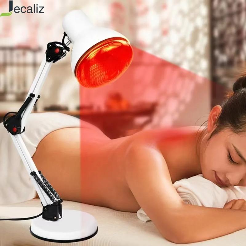 E27 Base 150W Infrared Therapy Light - 360° Clamp | Beauty & Health Home Muscle Relief Spa Lamp (White)