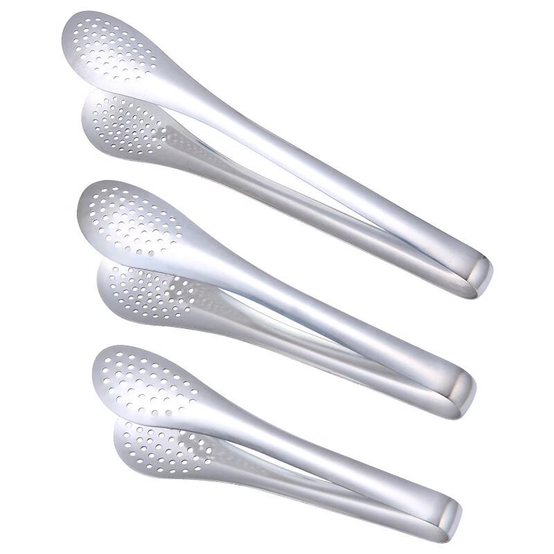 LONSAN 3-Piece Non-Magnetic Stainless Steel Food Tongs Set