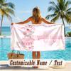 Custom Text Beach Towel, Soft Absorbent Swimming Multi-use TowelMy Melody