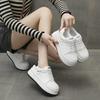 Platform white shoes new spring casual fashion versatile round head low-top lace-up sports board shoes women