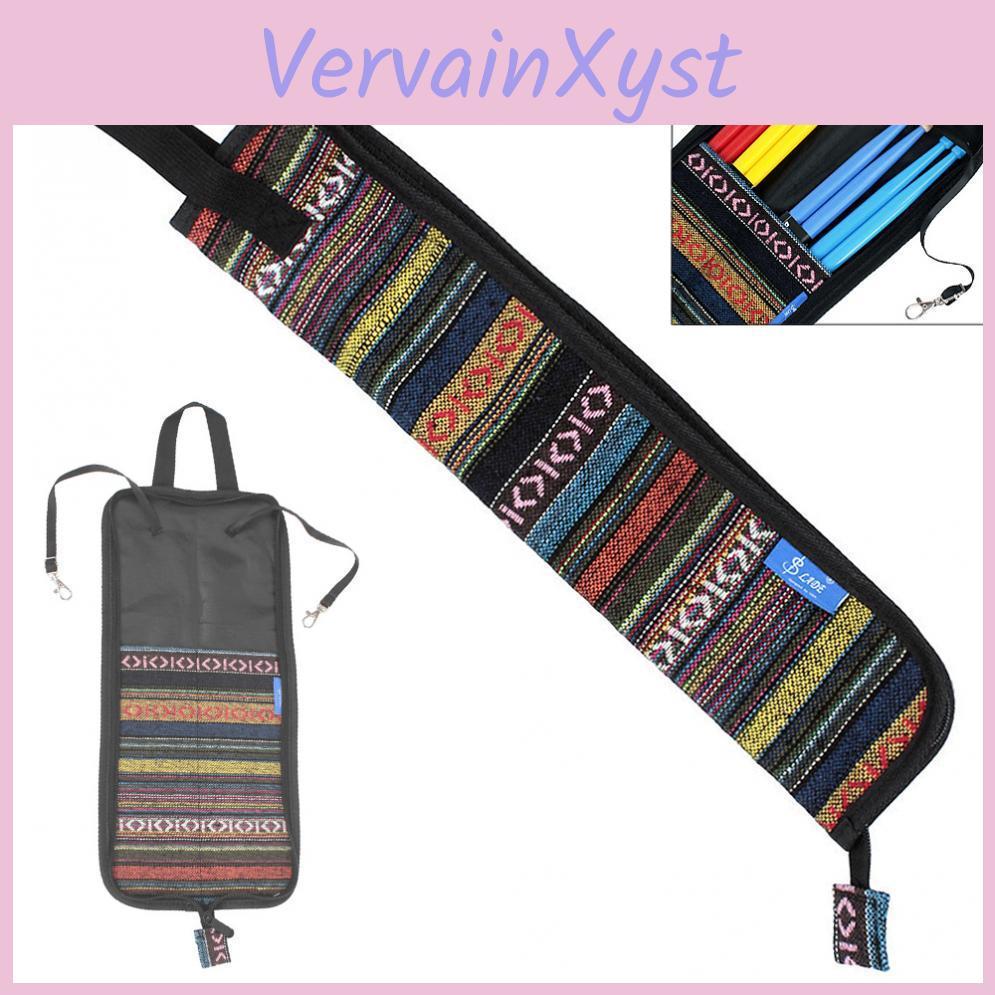 Style Folk Portable Knitted Drum Stick Gig Bag Drumsticks Storage Case Percussion Instrument Parts