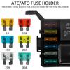 12V Fuse Relay Box 6 Slots 5Pin 4 Pin 40A Professional ATC/ATO Blade Fuses with Metal Terminals Waterproof Car Truck Fuse Box