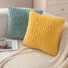 Sofa Pillow Solid Color Soft Velvet Living Room Sofa Decorative Waist Pillow Home Cushion Cover Anti-cat Scratch