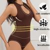 Tummy Control Women's Shapewear Qipao Collar Compression Jumpsuit Slim Fit Bodysuits  Girl