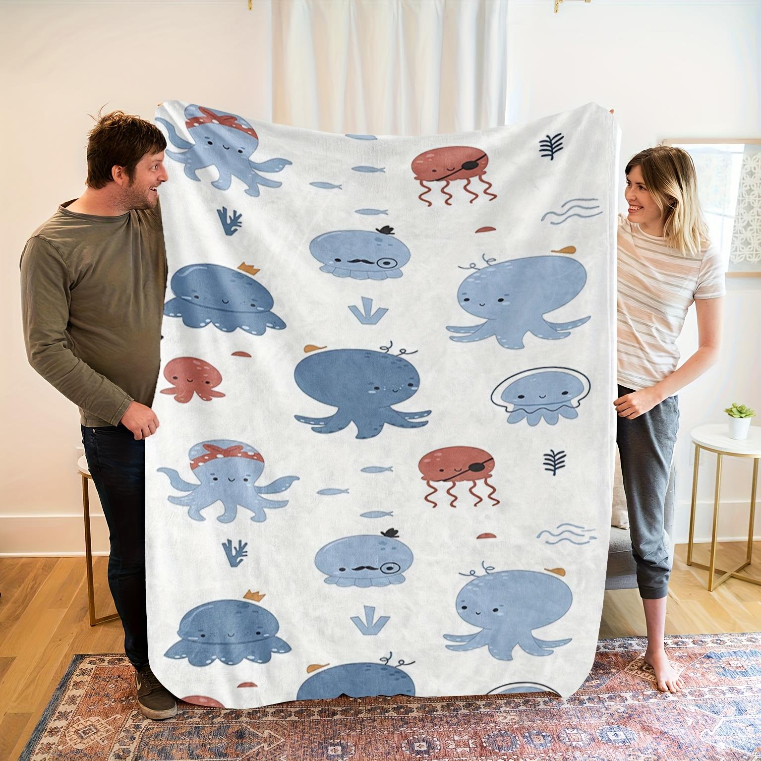 

Active marine creature patterns Blanket Sofa Bed Travel Camping Living Room Office Conditioning Blanket for All Seasons Gifts 75x90cm