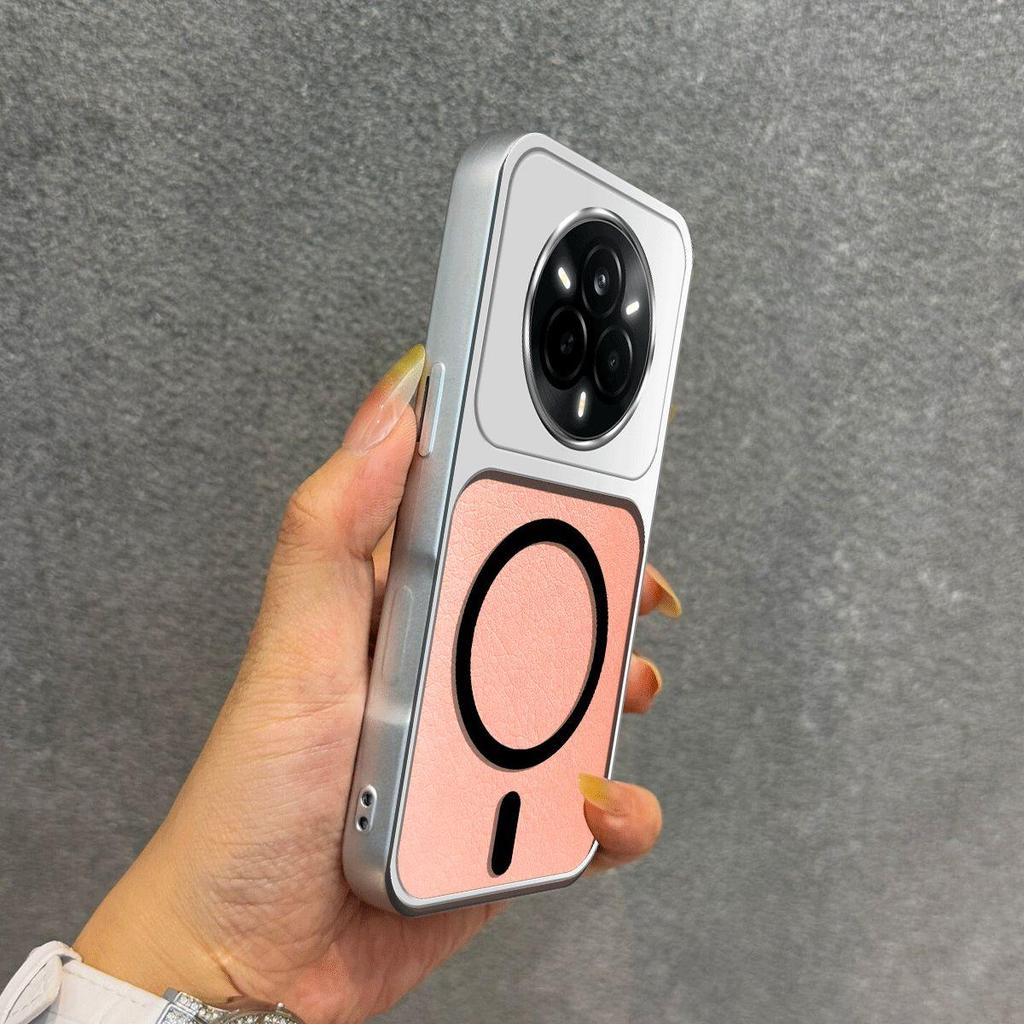 Metallic Finish Magnetic TPU Phone Case for realme 14 Pro 5G,14 Pro+ 5G Shockproof Matte Soft Cover