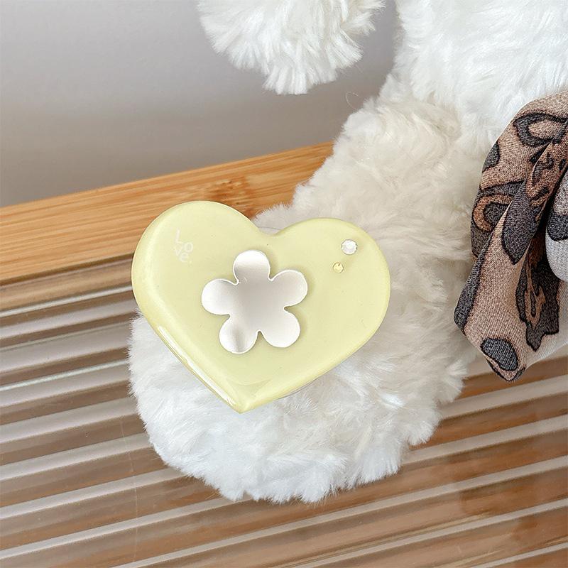 Magnetic Heart Ring Phone Holder with Mirror for Women