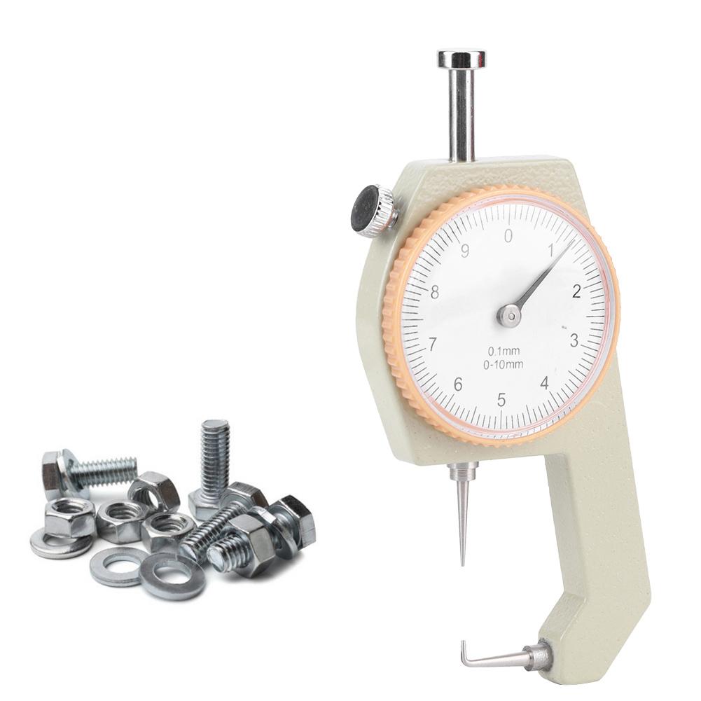 Thickness Gauge Silver Portable Accurate Measuring Jewelry Leather Board Equipment 0?10mmCurved