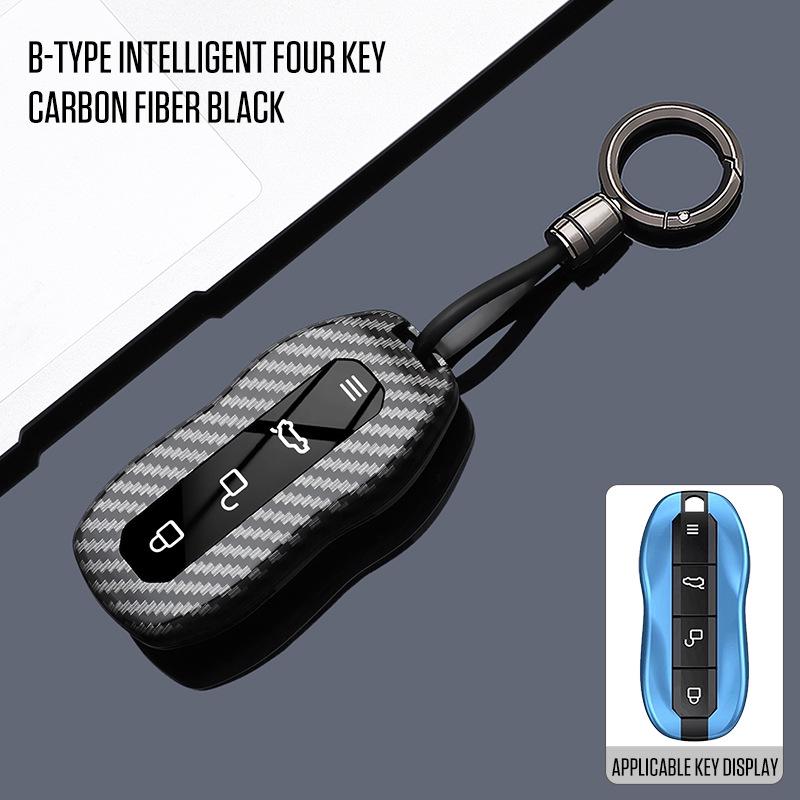 Xiaomi SU7 Ultra Second Gen Carbon Fiber Car Key Case with Card Holder & Buckle