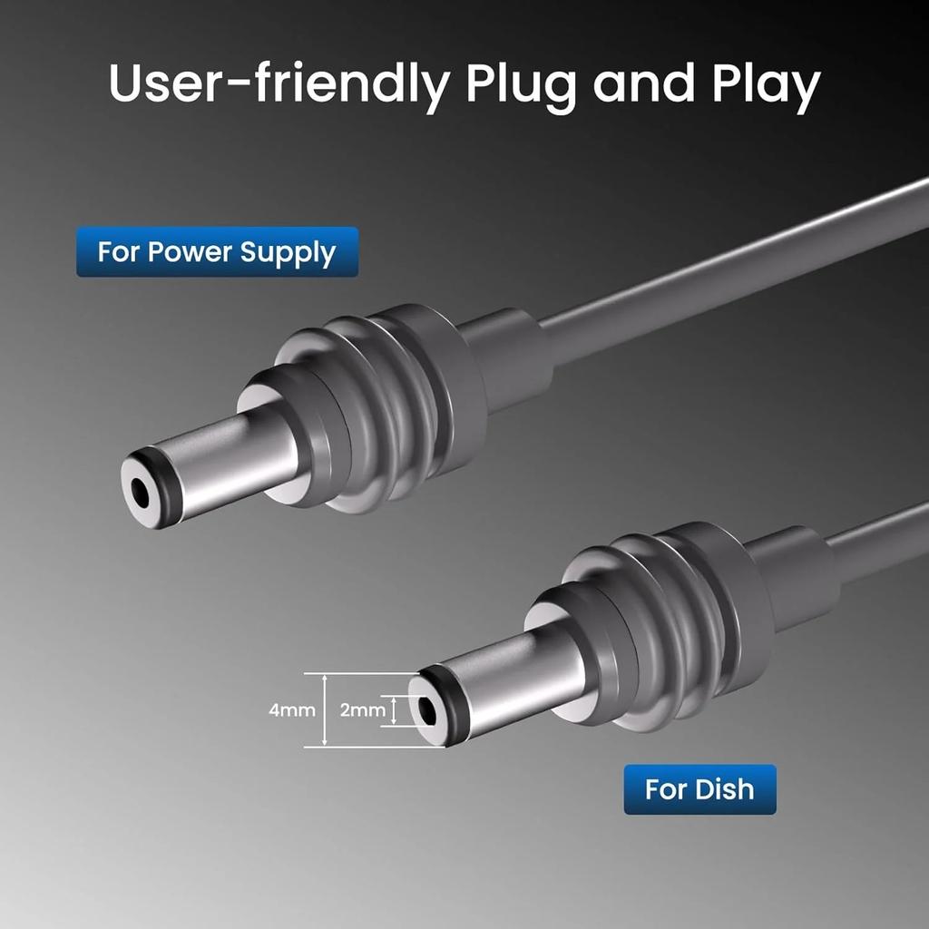 Starlink Cable for Mini Power Charging, Replacement Power Cable for Starlink Mini Starlink Cable for Mini Power DC Male To Male