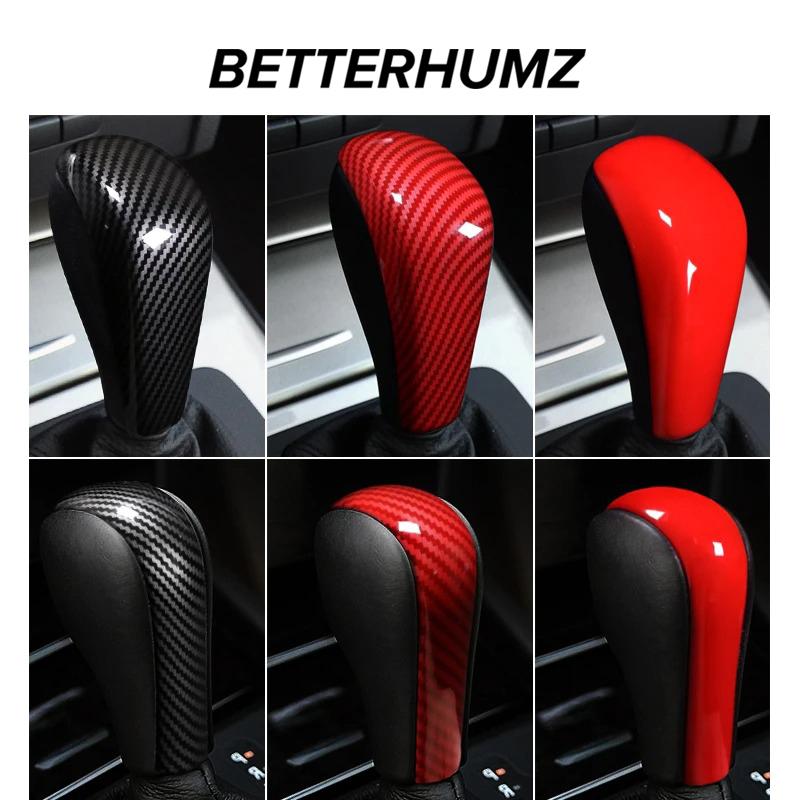 For BMW E90 E91 E60 E61 E92 E93 E63 E64 E81 E87 F01 E65 E83 Carbon Fiber ABS Gear Shift Knob Cover Trim Car Interior Accessories