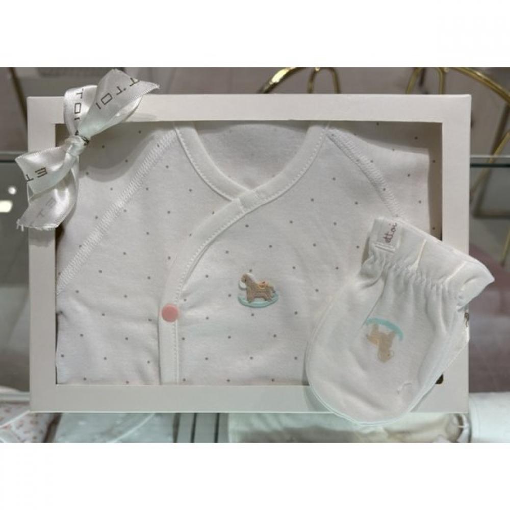 

Ettoi Toddler Bodysuit X Mitten Set 07r017041s3 white/3M(60)