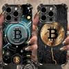 B-Bitcoin Plating Phone Case For iPhone 17 16e 16 15 14 13 12 11 Pro Max X XR XSMax 7 8 Mini Air Plus Anti-Fall Airabag
