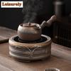 Japanese Style Gilded Iron Glazed Rattan Hoop Handle Teapot Household Boiling Water Kettle Tea Brewing Pot For Electric Stove
