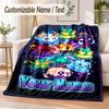 Blox Fruits Custom Name Flannel Throw Blanket Soft Warm for Sofa Bed Indoor Home Use