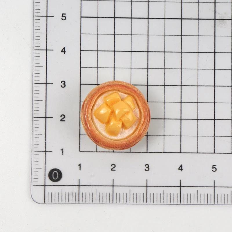 10/100Pc Resin Fruit Egg Tart Series Simulation Food Diy Scrapbook Decoration Crafts Dollhouse Accessories Keychains Materials