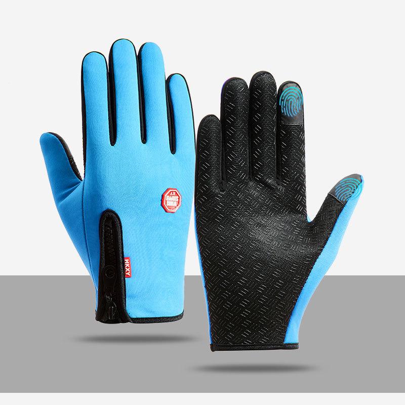 

Autumn and winter warm sports training non-slip, windproof and waterproof zipper touch screen XL
