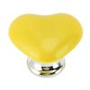 Heart Shaped Toilet Tank Button Plastic Nail Friendly Toilet Push Button Press Tool Yellow