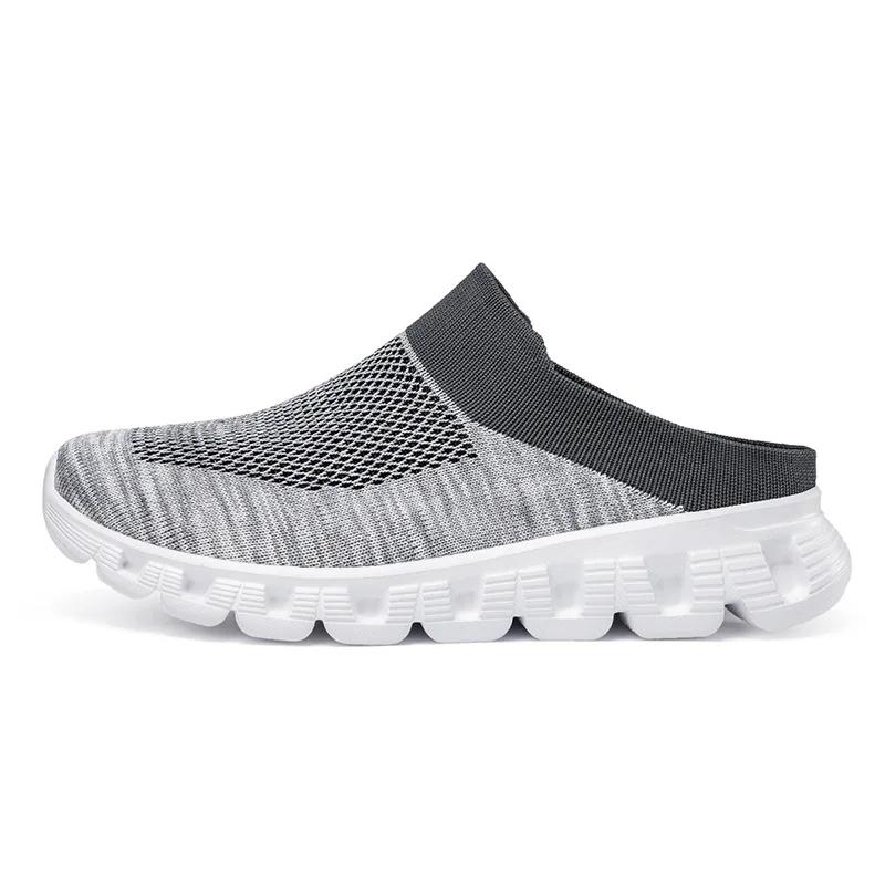 Slip On Women Slippers Mesh Breathable Shoes Outdoor Sock Slides Men Shoes Fashion Flats Knitted Upper Breathable Couple Shoes