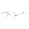 Rimless Metal Square Glasses Women Men Simple Exquisite Luxury Eyewear Commute Business Female Male Blue Light Blocking Glasses