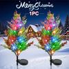 Solar Cypress Tree Stake Lights IP65 Waterproof Multicolor LED Outdoor Holiday Decor Lamp