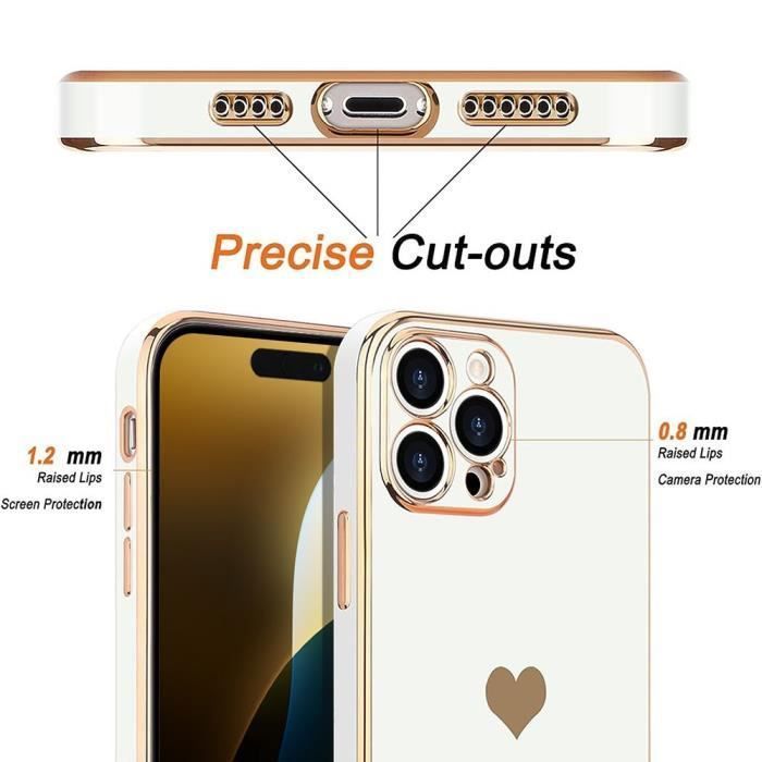 Coque de protection pour téléphone - booling - iphone 16 pro - antichoc - silicone - luxe