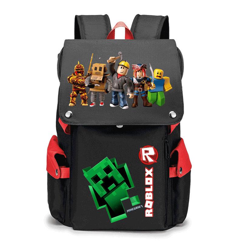 2024 New Student School Bag Robles Printed Backpack Canvas Backpack Men and Women