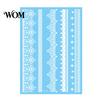 Eco-friendly Tattoo Sticker White Lace for Women, Temporary Face Body Skin-friendly Arm, Waterproof Fake Decal Wedding Party Festival Safe Tattoos
