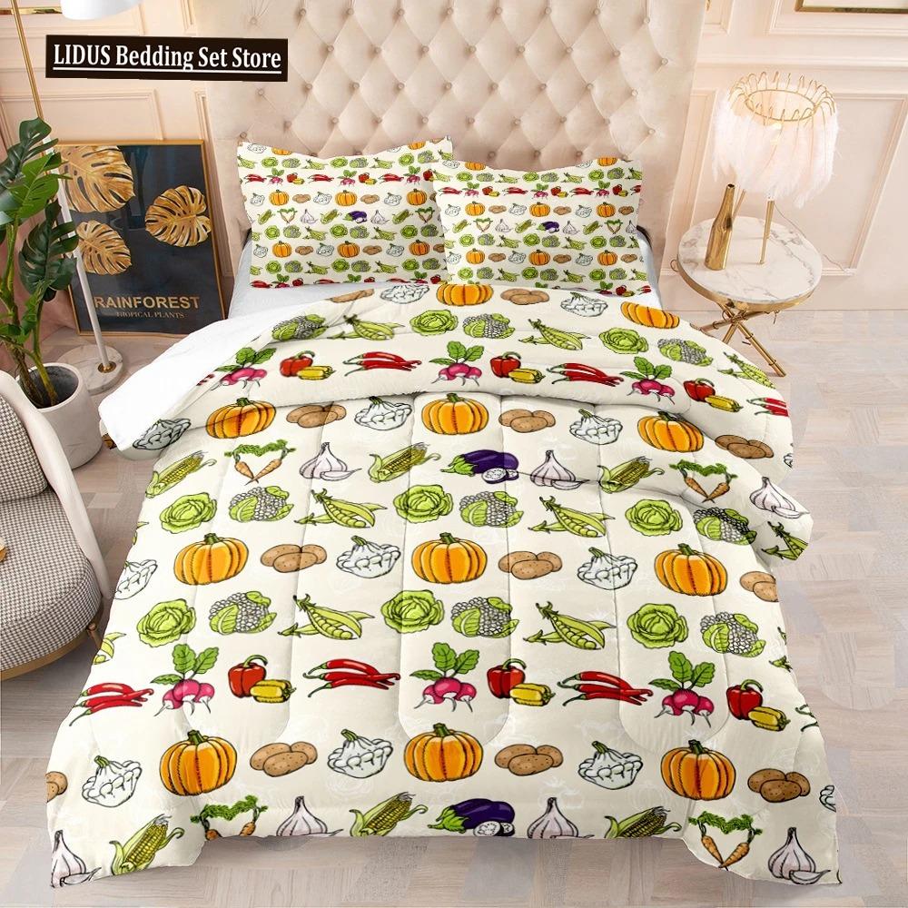 Halloween Duvet Cover Set Pumpkin Lantern Pattern Comforter Cover King Queen Size For Kids Boys Girls Gift Polyester Bedding Set