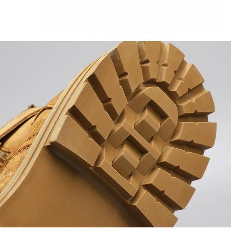 Men's High-Top Boots Genuine Leather Breathable Work Boots Trendy Autumn Winter Ankle Boot