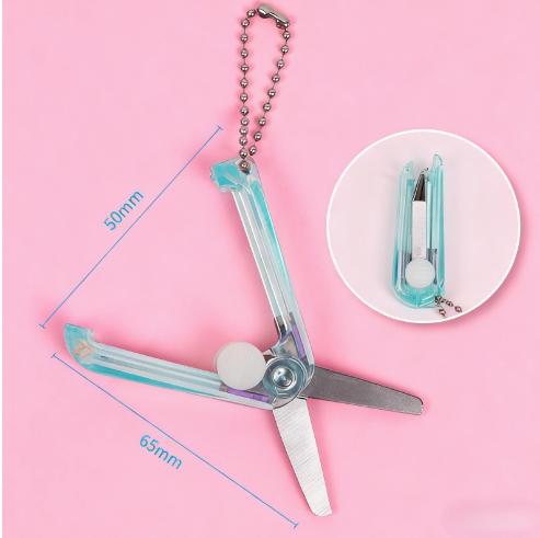 Transparent Mini Scissors, Retractable Folding Portable Scissors, Student Hand-made Paper Scissors