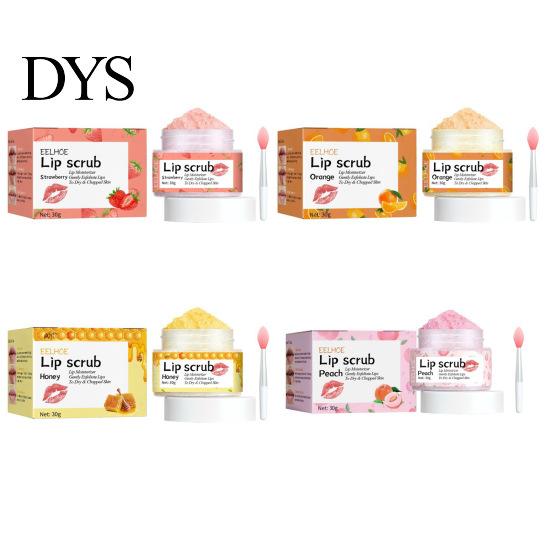 Soft Lips Treatment Lipstick Nourishing Lip Scrub 30g Exfoliating Mask for Night Repair Strawberry Orange Honey Peach Flavors Natural Care Dry Peeling