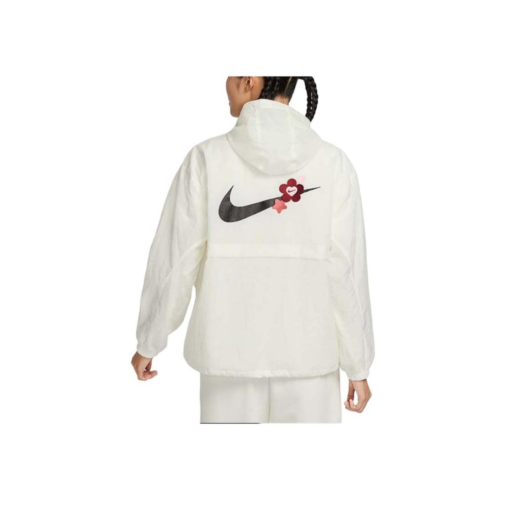 Nike Valentines Day Series Solid Color Hooded Zip-Up Casual Jacket Women Jacket Coconut-Milk HF1130-133