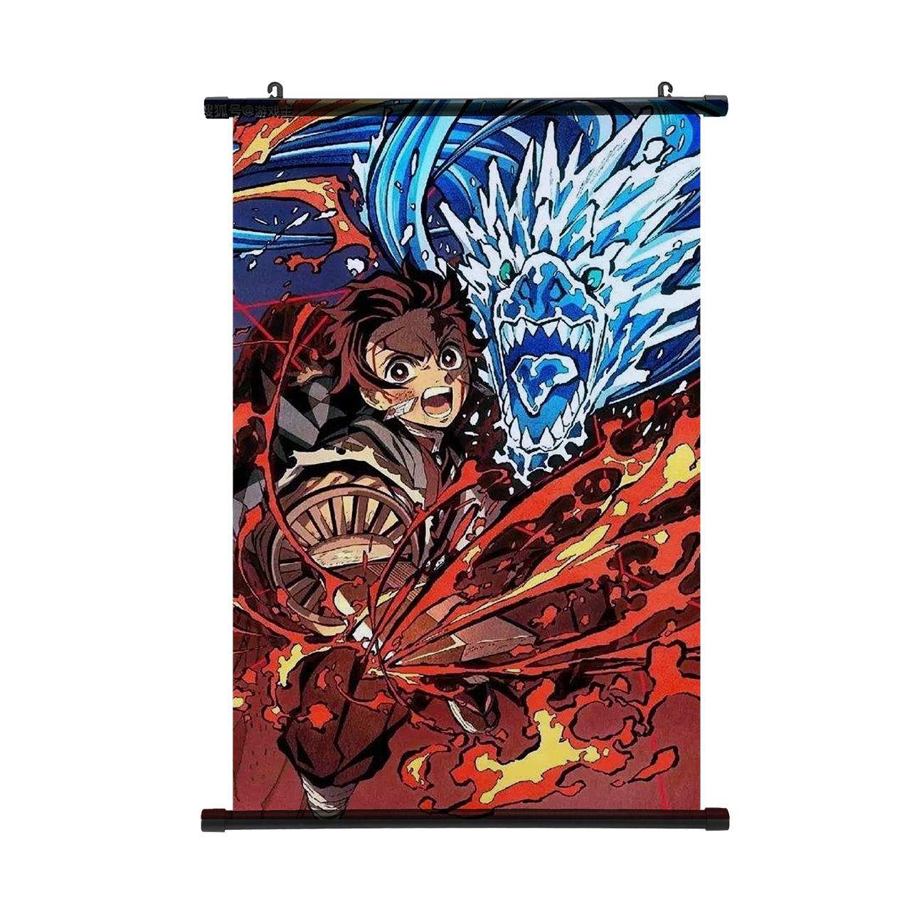 

Постер Истребитель демонов Kimetsu No Yaiba Незуко Подвесная картина Настенный свиток Постер Аниме Камадо Тандзиро Картина Украшение для дома 40*60cm белый