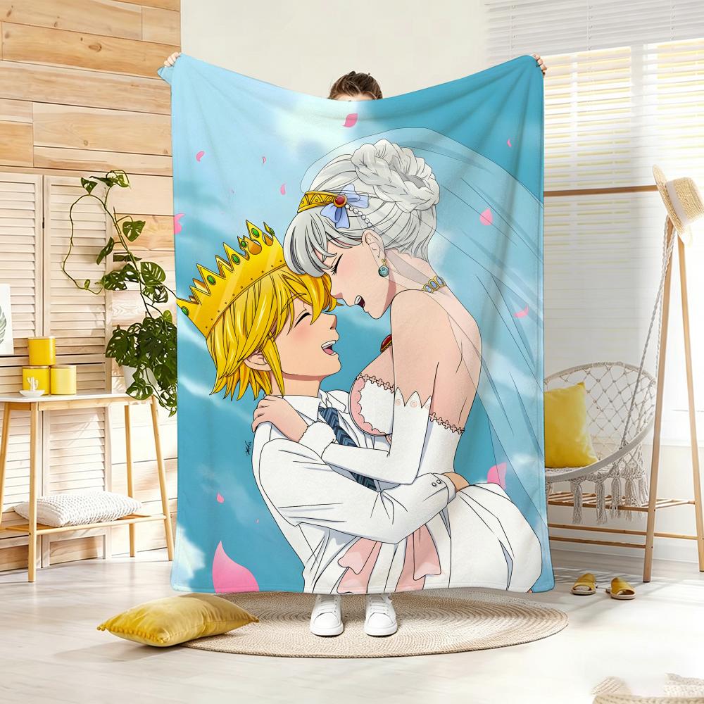 Magic Fantasy Anime TThe Seven Deadly Sins Throw Lightweight g Flannel Blanket Soft Skinfriendly for Summer Cooling