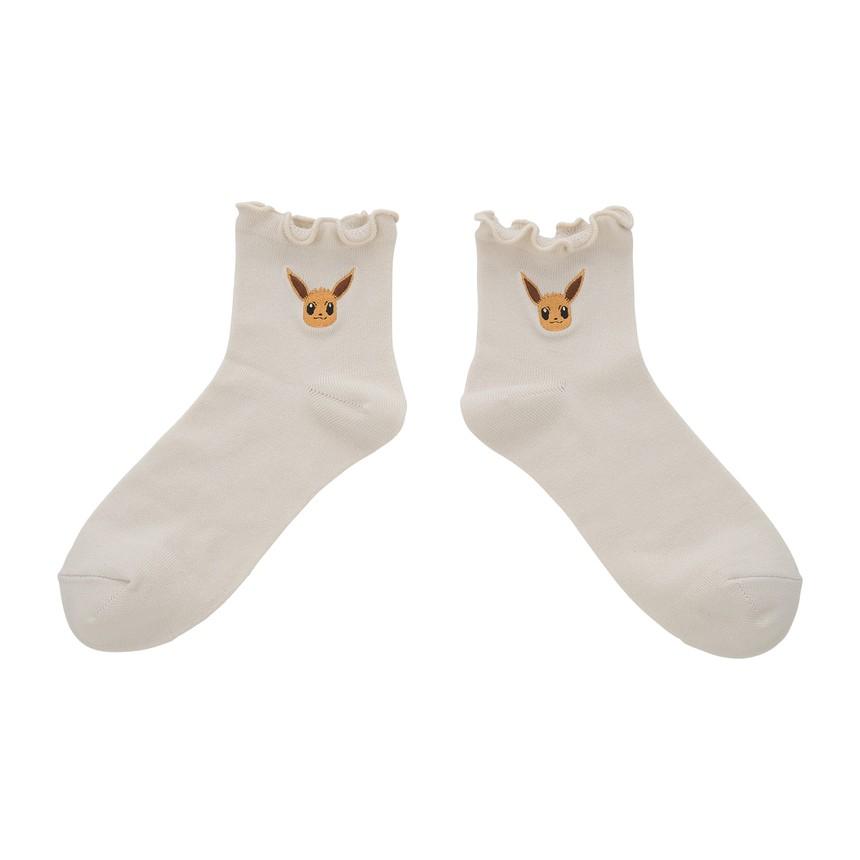 [Pokemon] Pokemon Center One-Point Frill Eevee Socks (23-25cm)