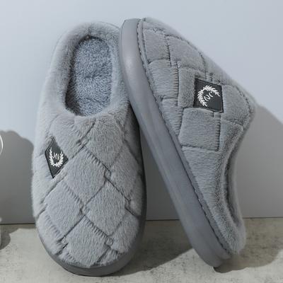 Größere 50-51 Winterplüschpantoffeln für Herren flauschige Hausschuhe neue Herren dicke Sohle Haus-Flip-Flops Herren riesige Fellpantoffeln drinnen