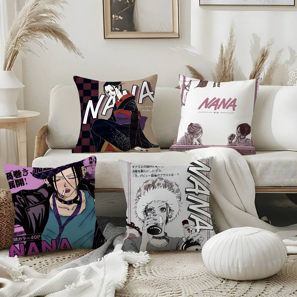Arrival N-Nana Anime Pillow Case Home Dorm Chair Back Short Plush Double-Sided Printing Office Nap Time Cushion Cover