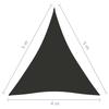 VidaXL Sunshade Sail Oxford Fabric Triangular 4x5x5 M Anthracite