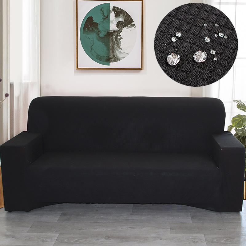 Waterproof Elastic Sofa Cover Cover Full Package Solid Color Thickened Corn Lint Polar Fleece Single and Double Three or Four People